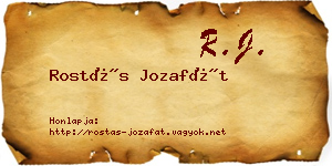 Rostás Jozafát névjegykártya